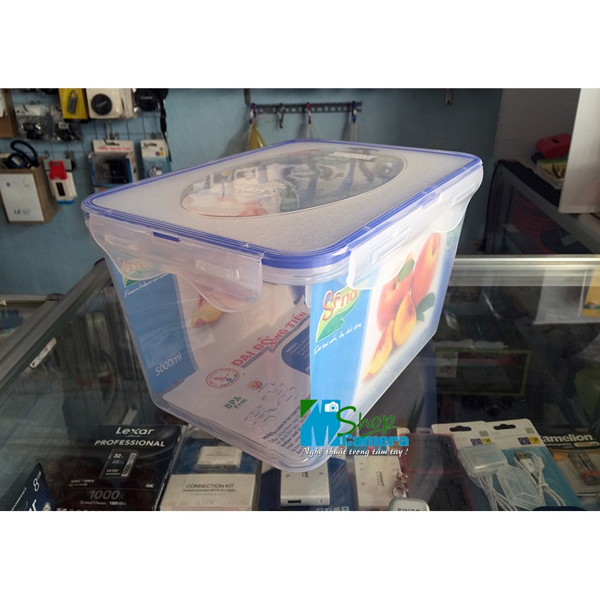 Hộp bảo quản thực phẩm thương hiệu sina nhựa kháng khuẩn có ron cao su kín