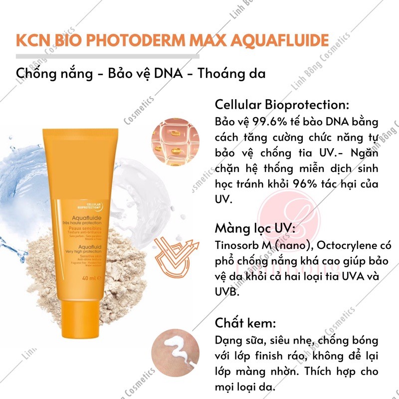 KEM CHỐNG NẮNG PHÁP AQUA FLUIDE 40ML