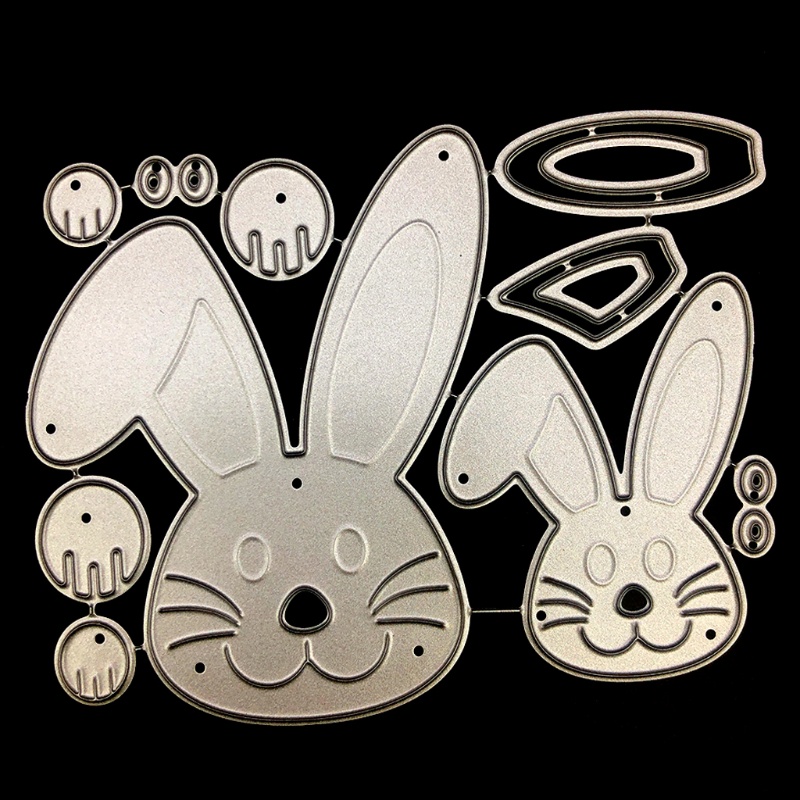 Khuôn Cắt Giấy Kim Loại Hình Thỏ Phục Sinh Xinh Xắn