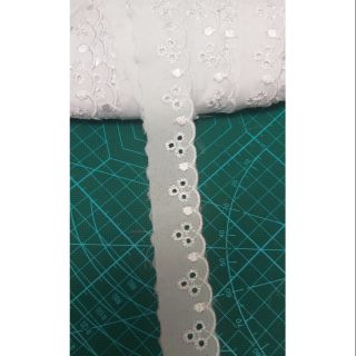 Ren viền trang trí màu trắng size 2.5cm