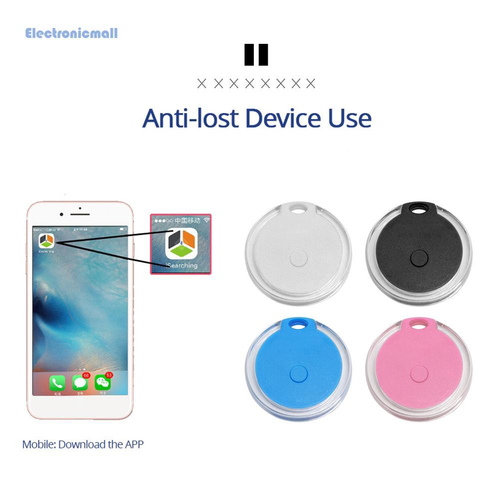 ElectronicMall01 4pcs Bluetooth Tracker Round Key Finder Item Locator for Key Wallet Pet Kid