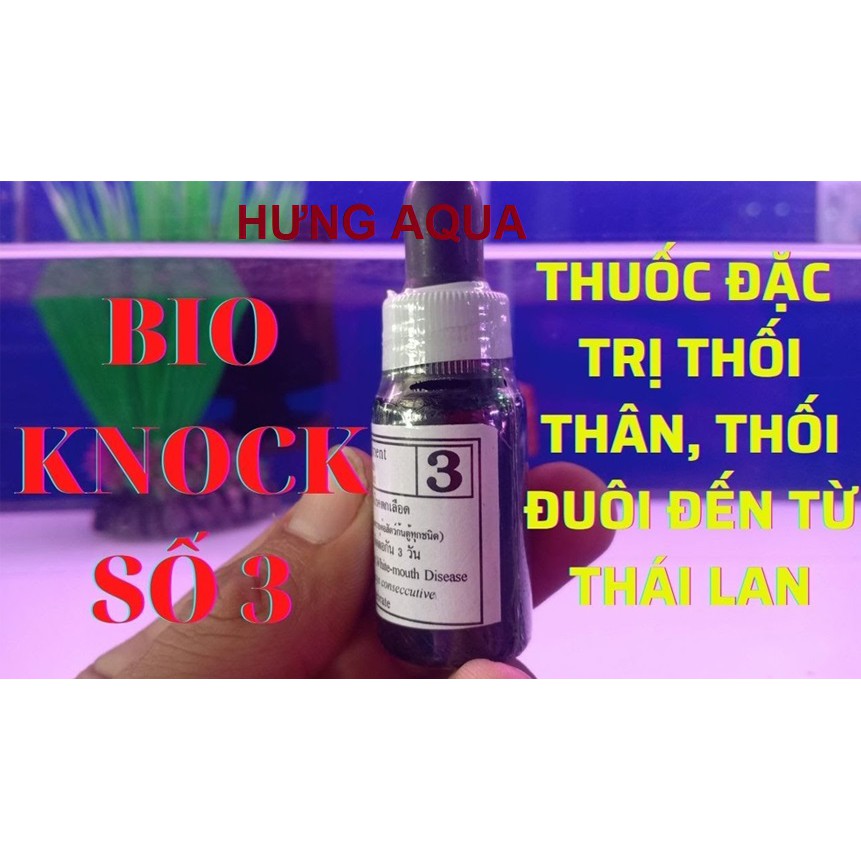 BIO KNOCK số 1, 2, 3, 4 khử trùng nước, phòng và diệ t nấm, chữa b. ệ  nh cho cá cảnh xuất xứ Thái Lan