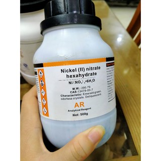 nickel (ii) nitrate hexahydrate - Ni(NO3)2.6H2O - cas: 13478-00-7 Lọ 500g