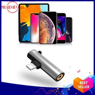 Đầu chuyển đổi âm thanh Apple Lightning sang 3.5 mm và sạc chuẩn Lightning (Bạc)