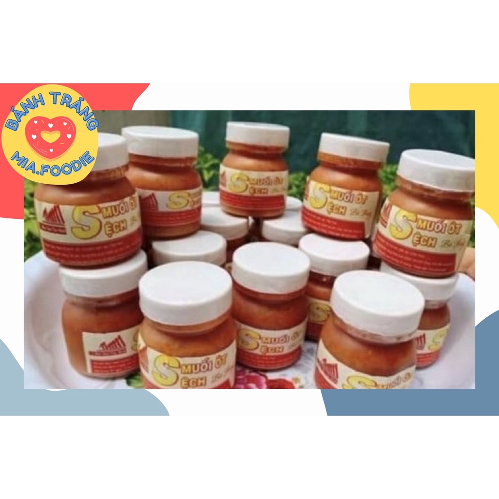 Muối ớt sệch ăn bánh tráng và hải sản