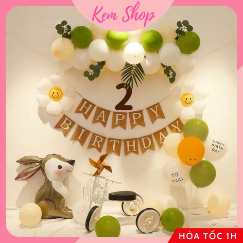 Bóng hình thỏ dễ thương trang trí sinh nhật, lễ phục sinh Easter - Kem Shop K159