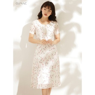 Đầm họa tiết cổ bẻ GUMAC MS10915_TRANG