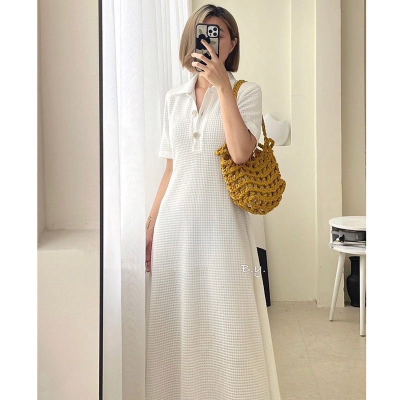 Đầm Polo Dáng Maxi Hàng Quảng Châu V1021-Violet