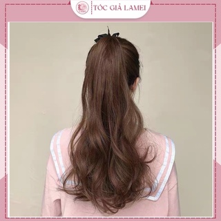 Tóc giả nữ cột❤️FREESHIP❤️Tóc giả buộc xoăn đuôi như tóc thật mẫu mới 2021