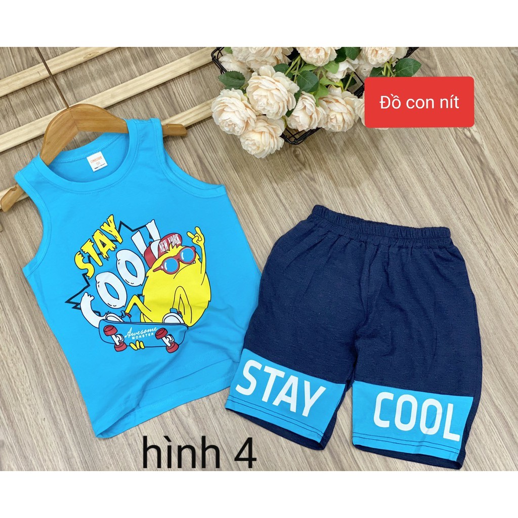 (20-40 KÝ) SALE BỎ MẪU BA LỔ THUN COTTON BÉ TRAI - ĐỒ BỘ TRẺ EM