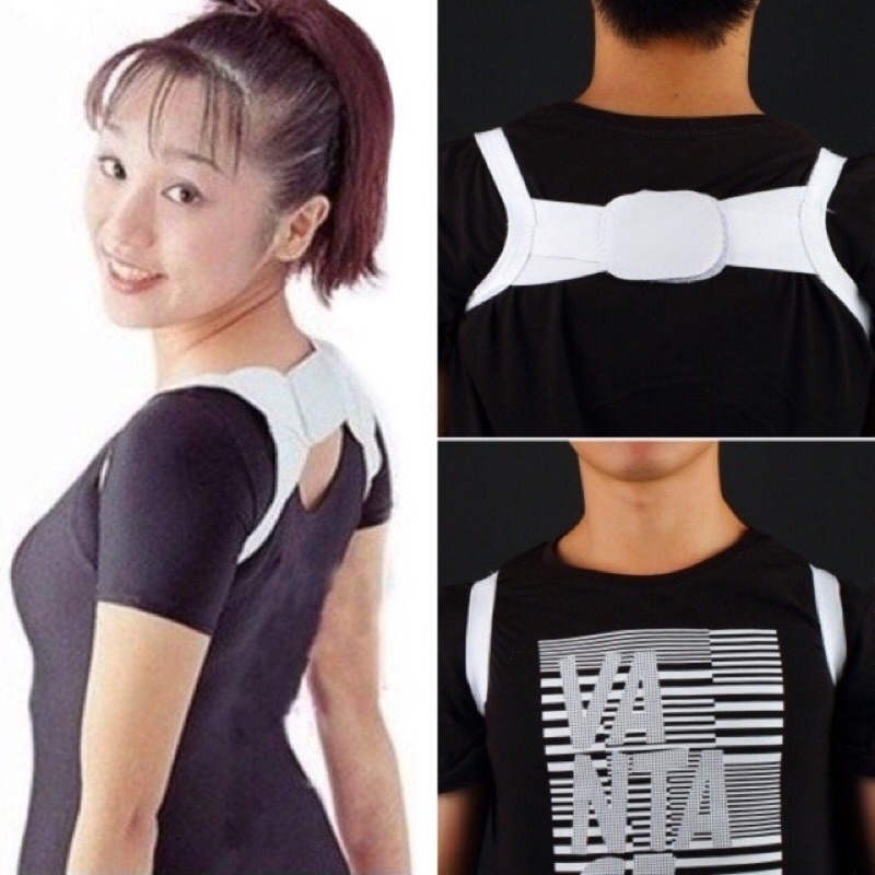 Đai chống gù lưng nam nữ, điều chỉnh tư thế thẳng lưng và vai có khóa dán cho người lớn và trẻ em