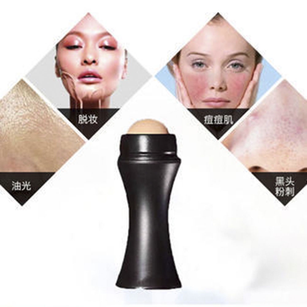 Cây Lăn Mát Xa Chăm Sóc Da Mặt Bằng Đá Núi Lửa Tự Nhiên Có Thể Tái Sử Dụng Qipin