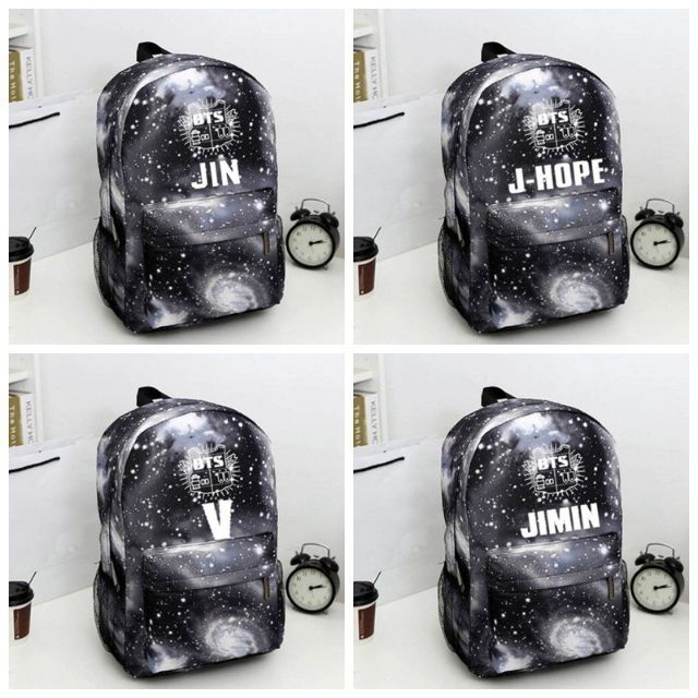 Balo canvas galaxy BTS 2 màu siêu hot