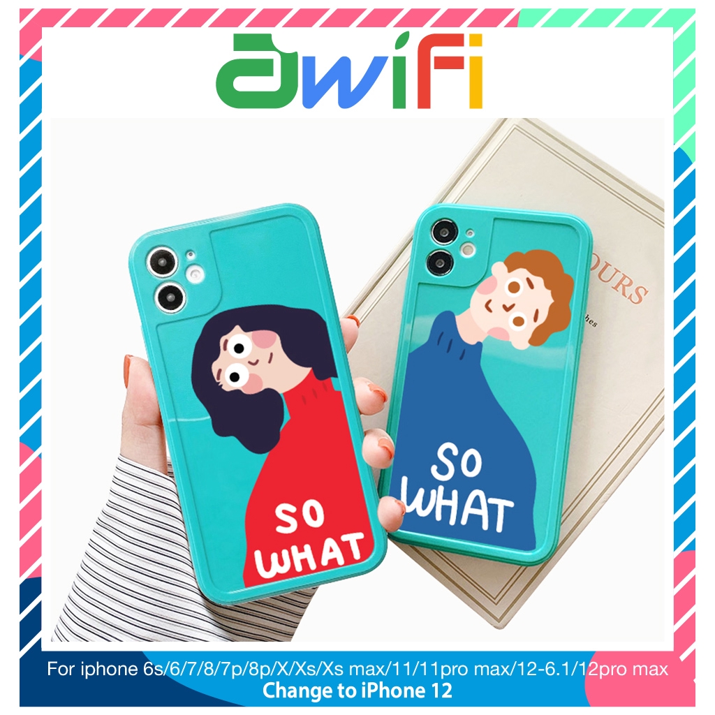 Ốp lưng iphone viền nổi so what 5s/6/6plus/6s/6splus/7/7plus/8/8plus/x/xr/xs/11/12/pro/max/plus/promax - Awifi E6-3