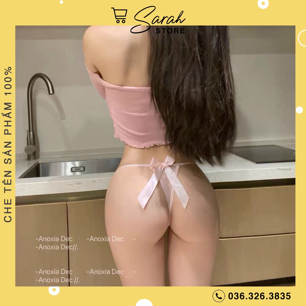 Quần Lót Nữ Lọt Khe Ren Phối Nơ Bản To Sexy 8065