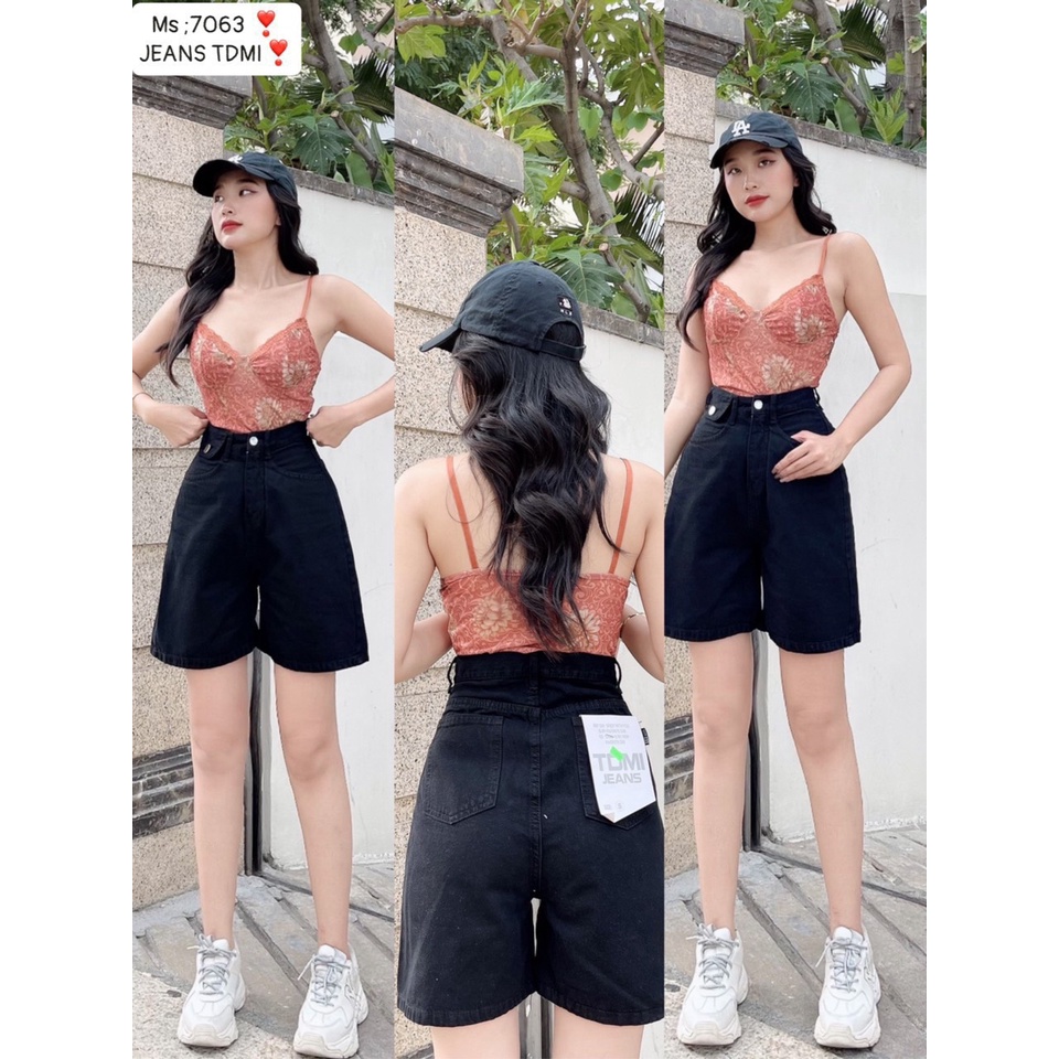 Quần Short Nữ Ống Rộng Lưng Cao Chất Bò 4 Màu - 304