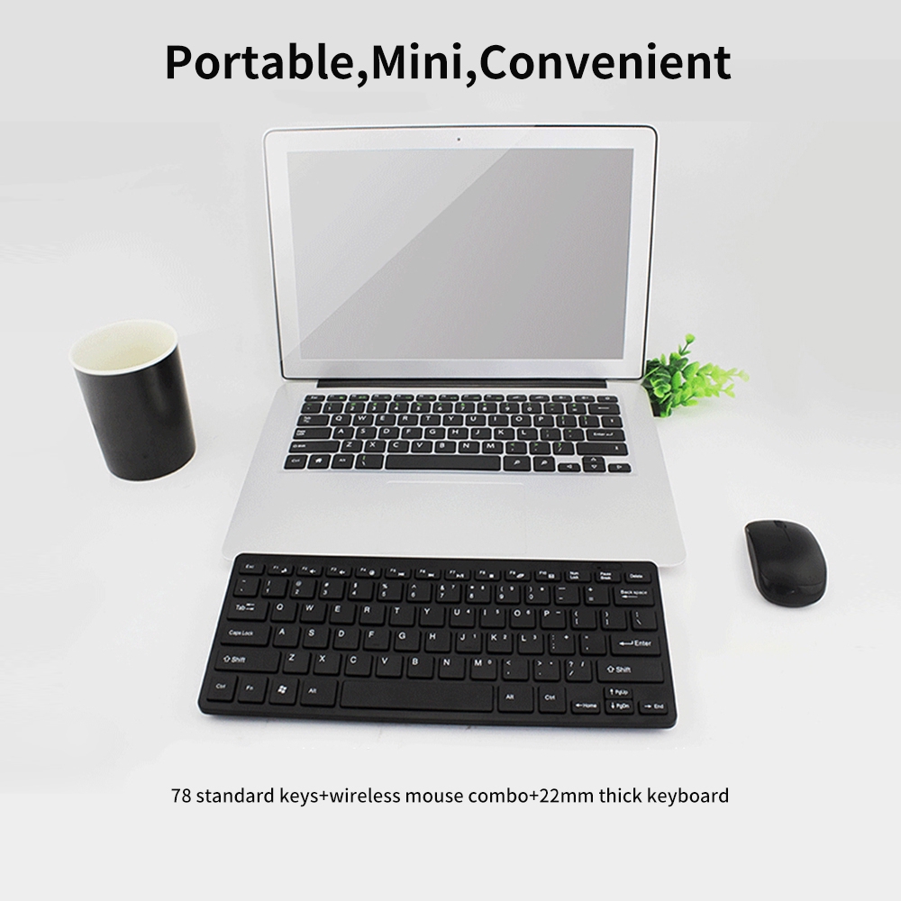 Bộ Bàn Phím + Chuột Không Dây Mini 2.4ghz Cho Pc Laptop Android Tablet | BigBuy360 - bigbuy360.vn