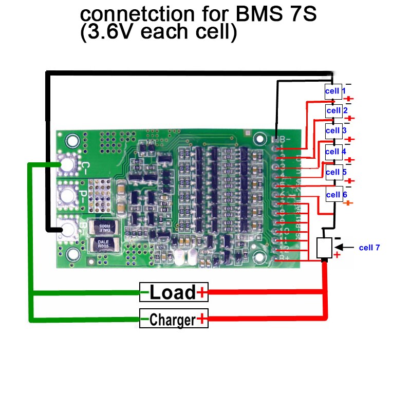 Mạch Cân Bằng Sạc Pin Li-Ion 18650 Bms 6s 7s 8s 9s 10s 11s 12s 13s 35a 50a 80a 150a