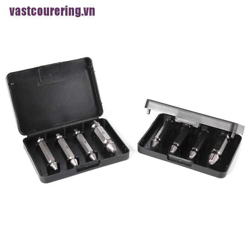 Bộ 4 dụng cụ tháo ốc vít và bu lông bị hỏng tốc độ cao kèm hộp đựng tiện lợi