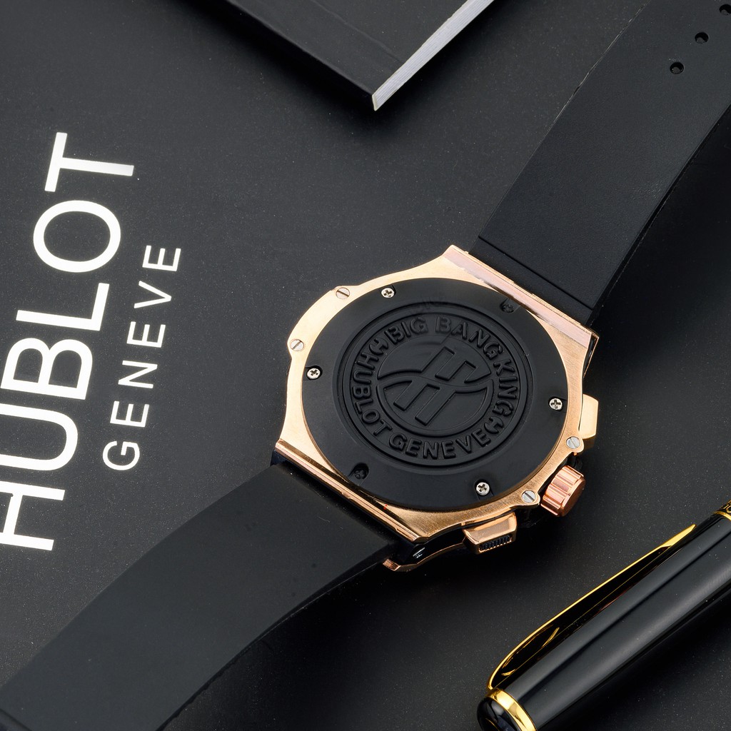 Đồng hồ nam Hublot máy pin dây cao su chống nước cao cấp bảo hành 12m DH206 | BigBuy360 - bigbuy360.vn