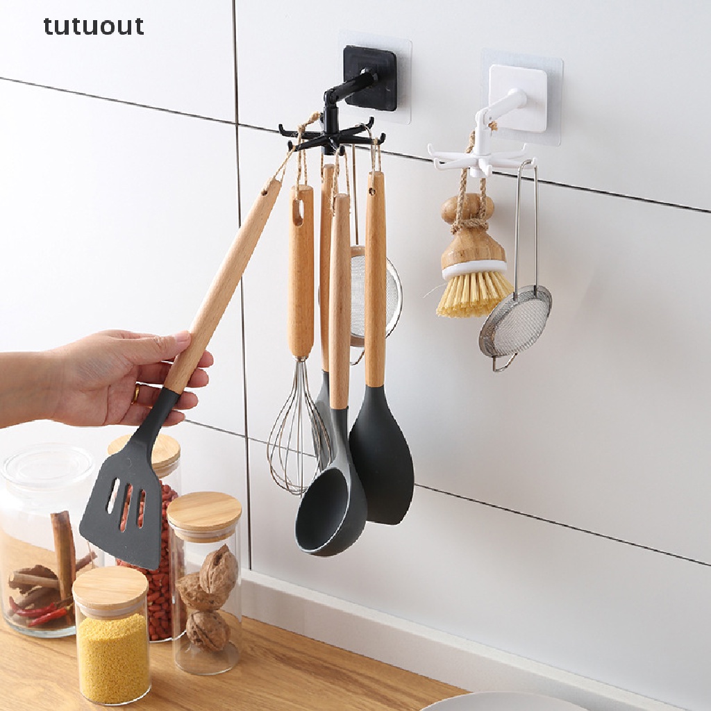 Tutuout 360° Giá Đỡ Để Đồ Dùng Nhà Bếp / Tắm Xoay Được Tiện Lợi