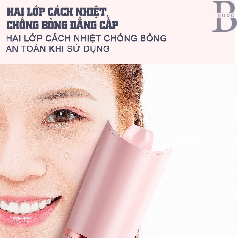 Máy làm tóc máy uốn tóc tự động làm xoăn uốn tóc xoăn tự nhiên cao cấp HuiHao bảo hành 12 tháng