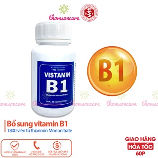 Vitamin B1 lọ to 1800 viên nén, bổ sung vtm b1, tốt cho tiêu hóa, mọc tóc cho trẻ em và người lớn