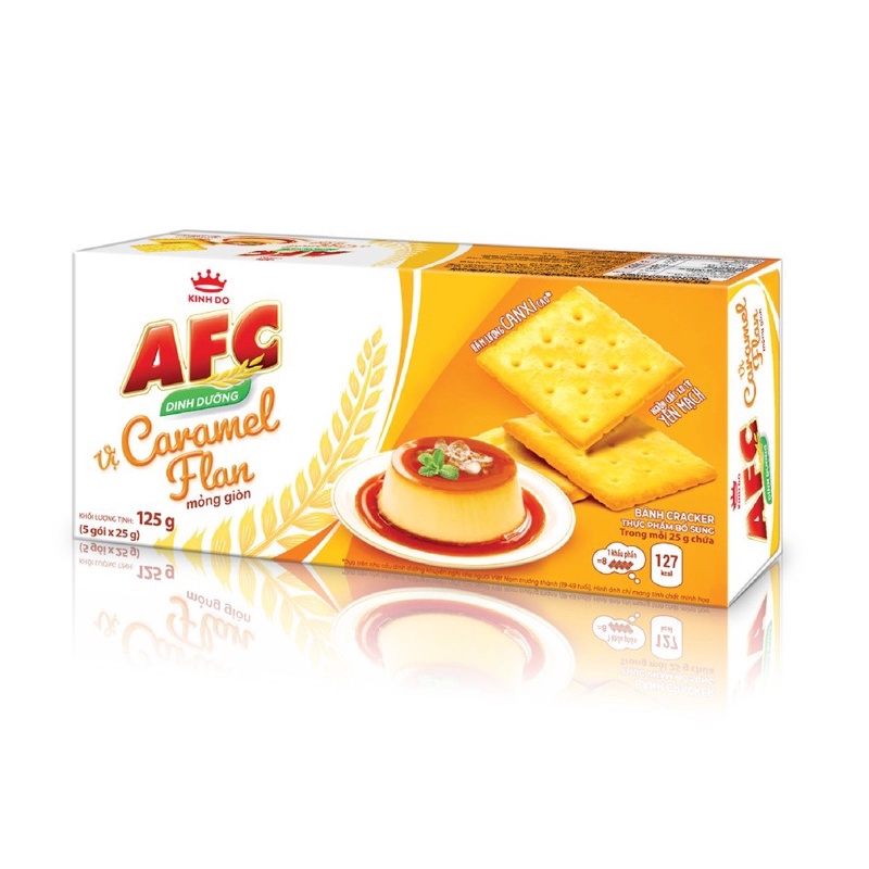 BÁNH AFC VỊ CARAMEL FLAN 125G (5 GÓI)/ AFC CARAMEN