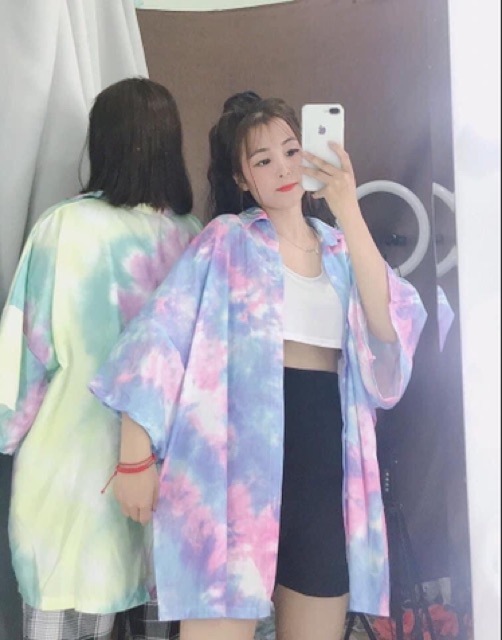 Sơ mi loang UNISEX⚡️FREESHIP EXTRA⚡️