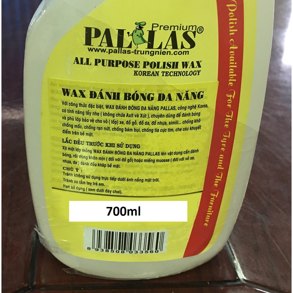 Chai xịt dưỡng bóng sơn xe máy Pallas Polish Wax 120ml