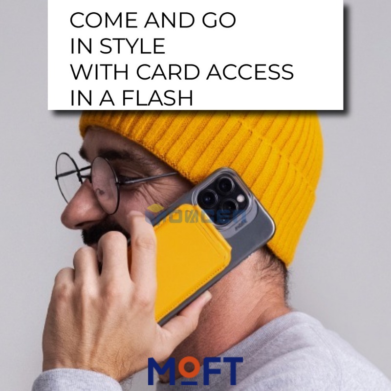 MOFT Snap Flash Wallet Ví Đựng Thẻ NFC Bằng Da Có Nam Châm Và Giá Đỡ MagSafe Wallet Stand