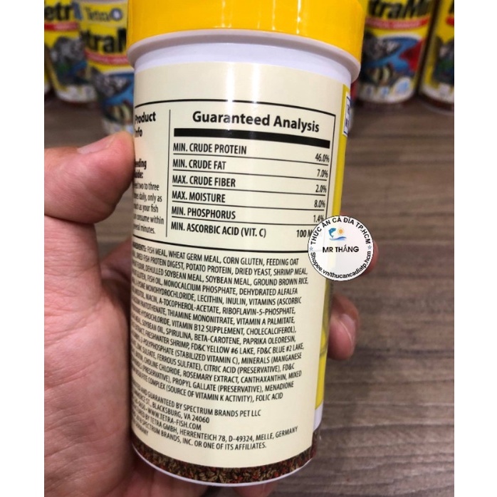 TetraMin Tropical Granules : Thức ăn dạng hạt cho các dòng cá thuỷ sinh