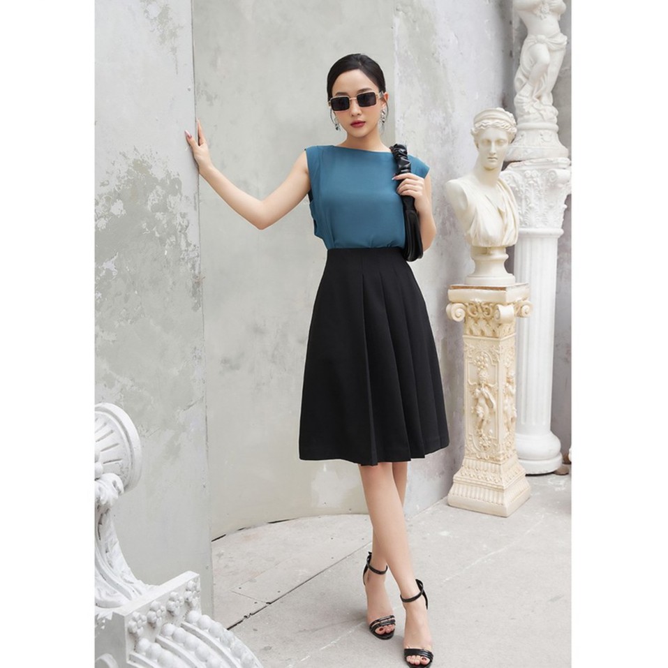 Áo sơ mi nữ voan lụa 92WEAR 3 MÀU, đủ size, vai chờm công sở ASA1593