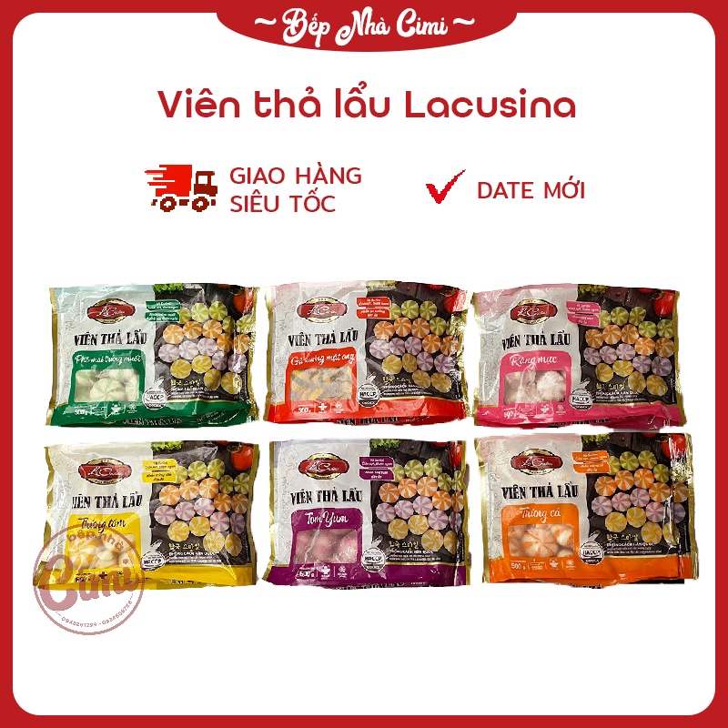 Viên Thả Lẩu Lacusina 500g - Bánh bao nhân trứng cá - Bếp Nhà CIMI