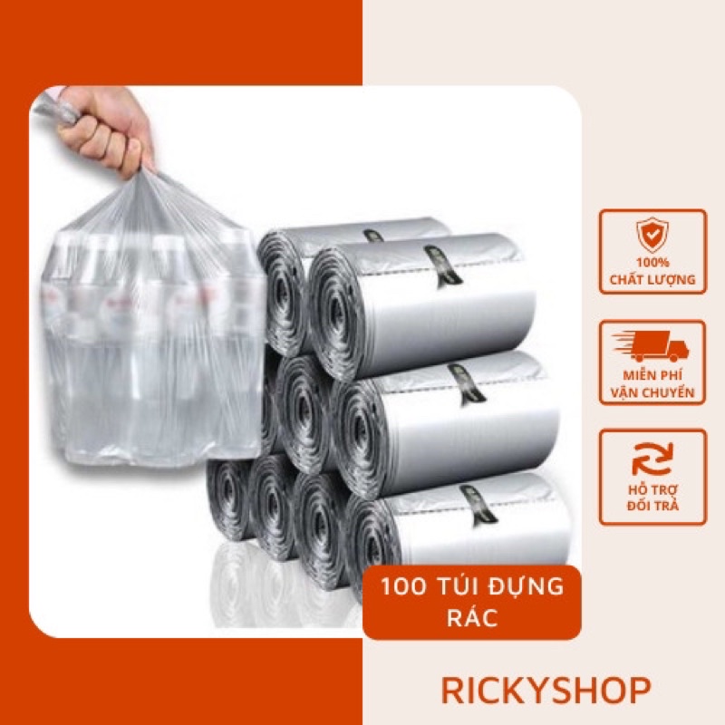 Túi rác tự phân hủy sinh học, bao bì túi nilon đựng rác 5kg tự hủy
