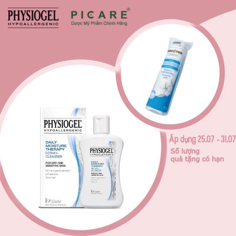 [CHÍNH HÃNG] Physiogel Sữa Rửa Mặt Dành Cho Da Dịu Nhẹ Daily Moisture Therapy Dermo-Cleanser 150ml
