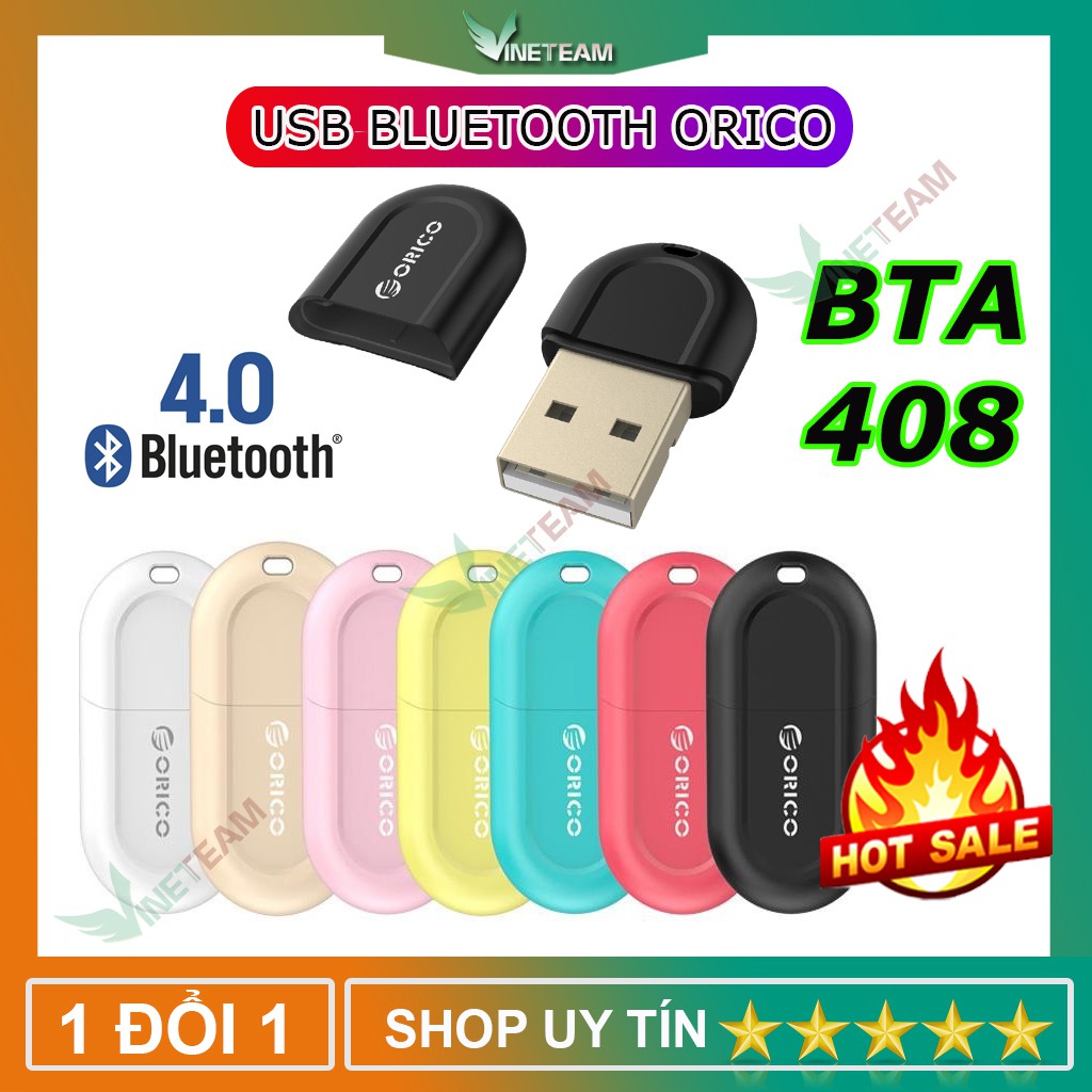 USB Bluetooth 4.0 ORICO BTA-408 (màu ngẫu nhiên) - Hàng phân phối chính hãng -DC1340
