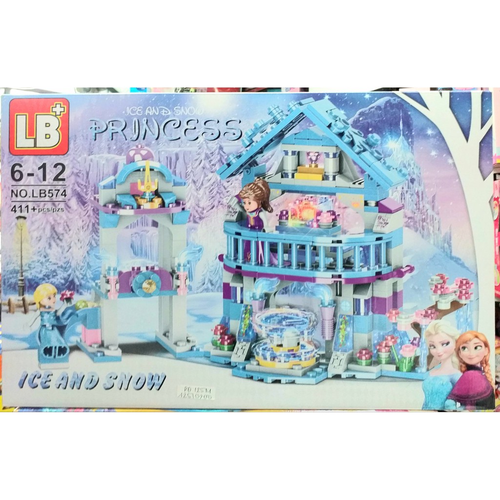 Lego Xếp Hình FRINCESS LB574 / 411pcs. Bộ Lego Xếp Hình Lâu Đài Băng và Tuyết Công Chúa Elsa(ảnh thật)