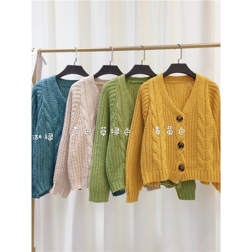 [FREESHIP TỪ 50K] ÁO KHOÁC LEN VẶN THỪNG 3 NÚT DÀY NGẮN ULZZANG STYLE
