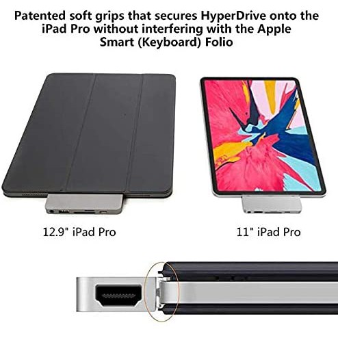 Bộ chuyển đổi USB C cho iPad Pro 11 2020 iPad Pro 12.9 2019 iPad Pro 2018 Bộ chuyển đổi 6 trong 1 với sạc USB C PD, 4K HDMI, USB 3.0, Jack tai nghe 3,5 mm, SD, Micro SD - Tương thích với iPad Pro 2020 2019 2018