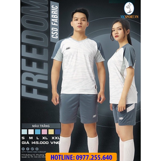 Quần Áo Đá Bóng RIKI FREEDOM Chất Lượng Thoáng Mát Cao Cấp, Đồ Đá Bóng Không Logo - Vicsport