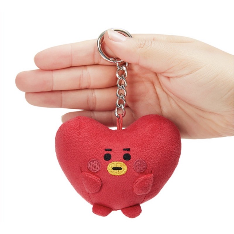 Móc khoá BT21 Baby Pong Pong (7 cm) | Suede Bag Charm Doll chính hãng