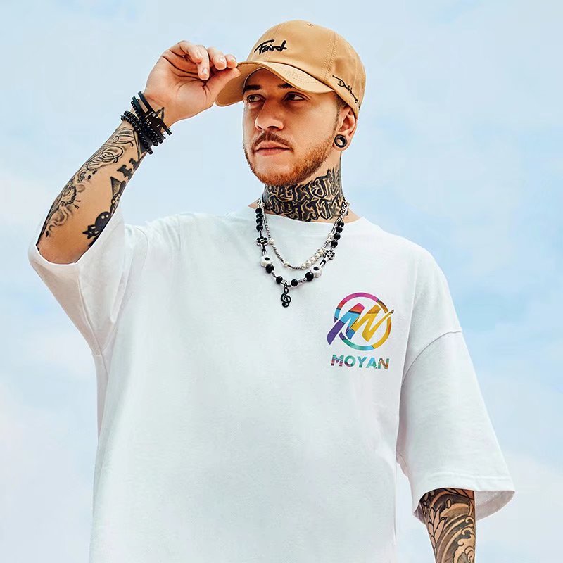 Áo Thun Tay Ngắn Dáng Rộng In Chữ Phong Cách Hip Hop Hàn Quốc Thời Trang Mùa Hè Cho Nam Giới [M-8XL]