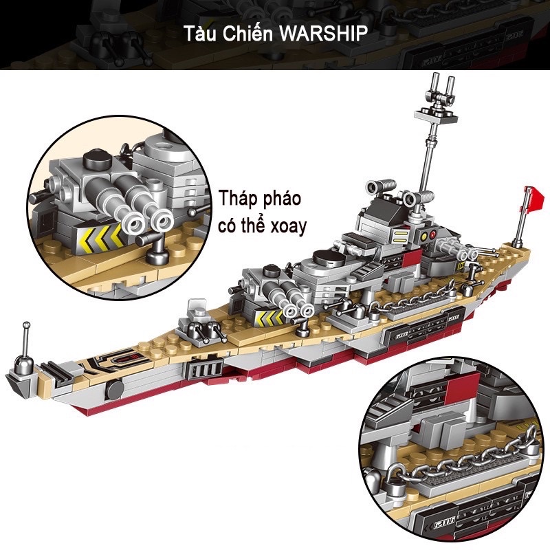 Bộ xếp hình Legoo tàu tuần tra , lắp ráp trực thăng , bộ tạo hình đồ chơi máy bay chiến đấu