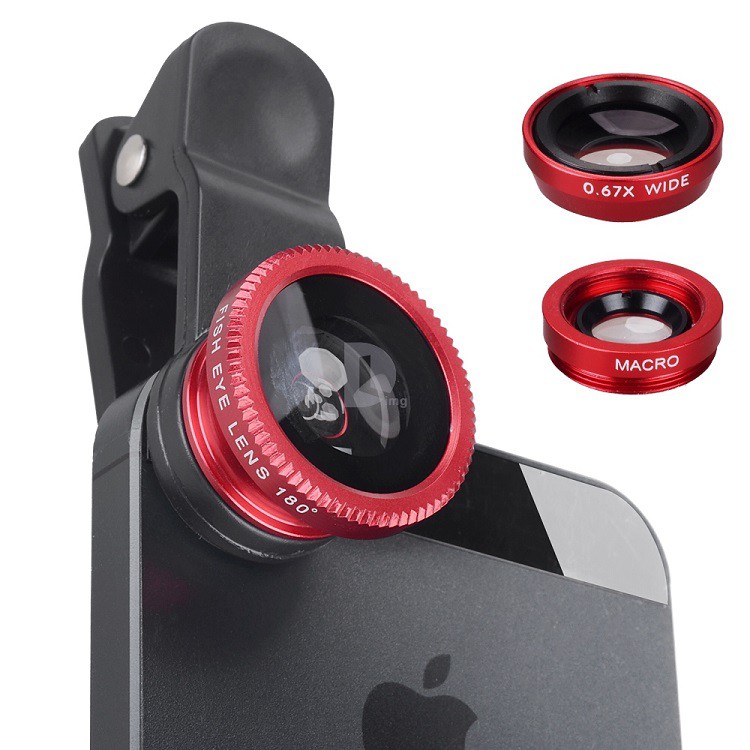 Lens Chụp Hình Cho Điện Thoại, Lens Macro 3 trong 1 - Cho Điện Thoại - Selfie