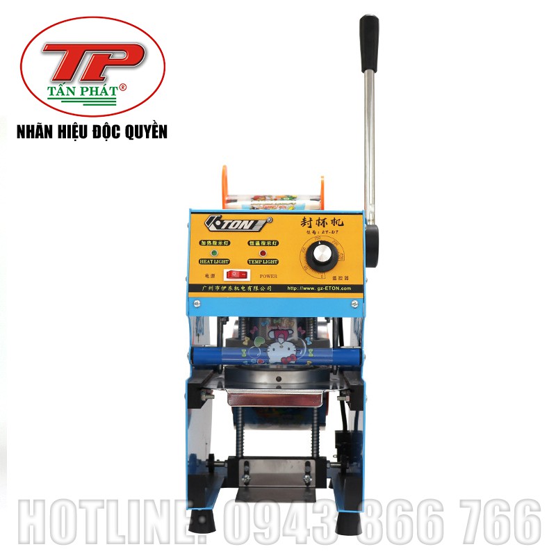 KÈM KEO-Máy ép miệng ly 500Ml- 750ml ETON D7  , máy đóng ly nước mía , ép nhanh và kín