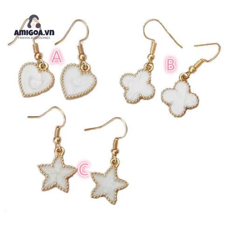 Khuyên Tai Hình Ngôi Sao / Trái Tim Đơn Giản Thời Trang