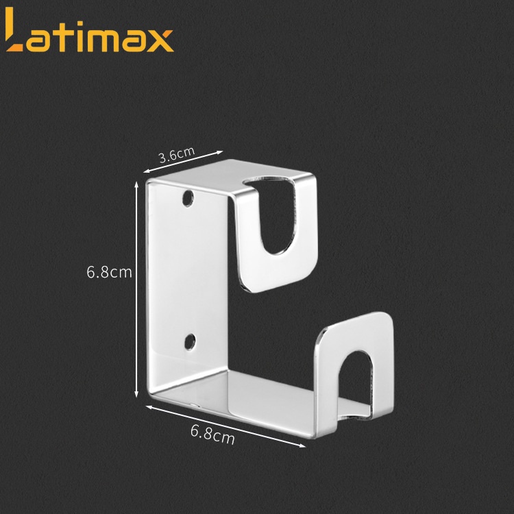 Móc treo thau chậu dán tường Inox 304 Cao cấp Latimax MTC3 - Tặng kèm keo dán chuyên dụng