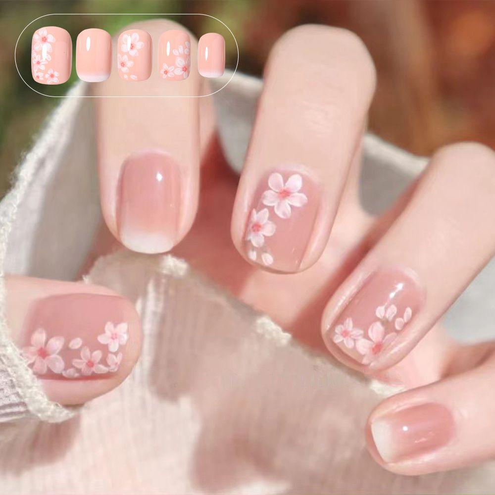 Bộ Móng Tay Giả Hình Dấu Chân Thỏ Và Móng Mèo Phong Cách Hàn Quốc