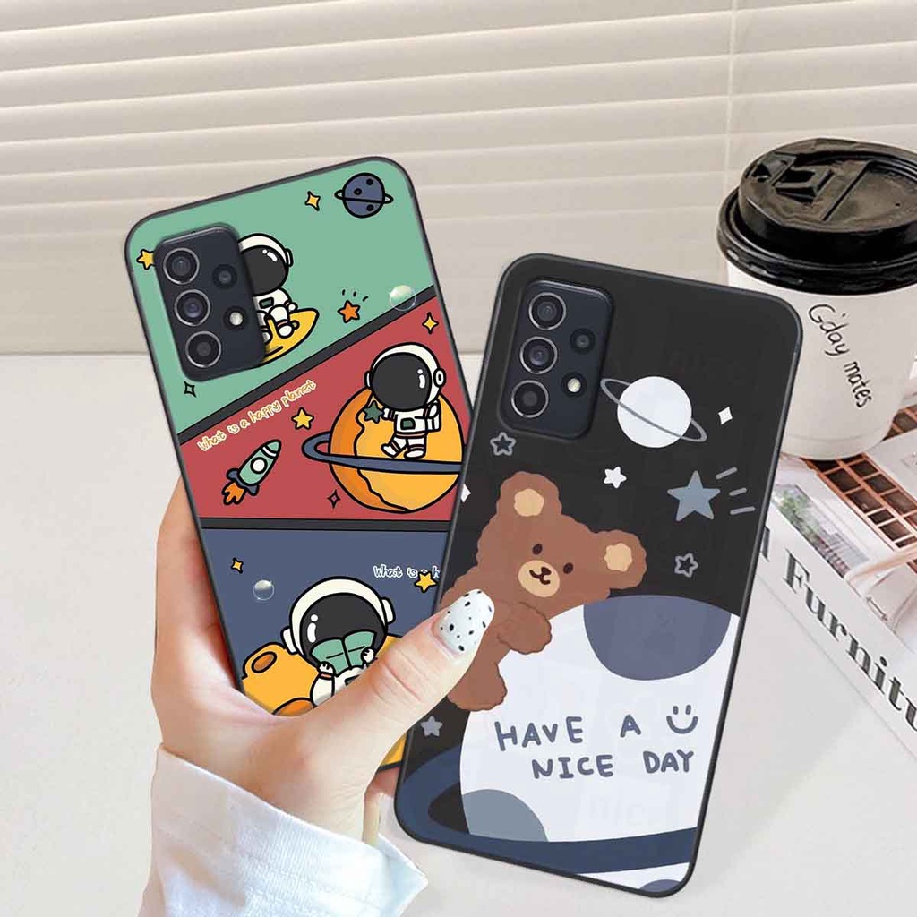 Ốp Samsung A32 / A52 / A72 in hình vũ trụ, phi hành gia bầu trời cute dễ thương